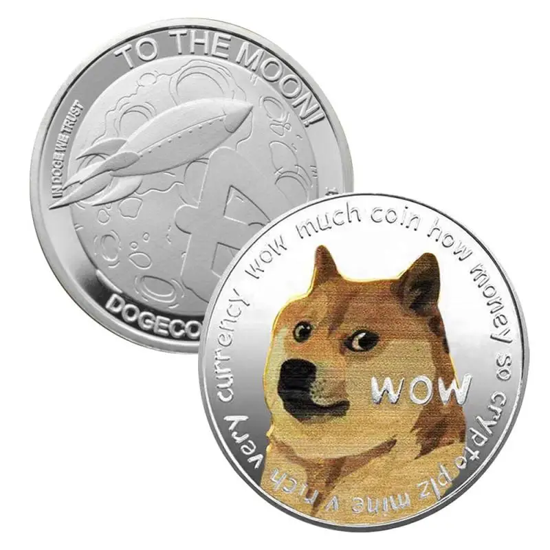 

Commemorative Coins Cute Dog Pattern Dog Souvenir Coin Gold Dogecoin Coin Cute Dog Pattern Dog Souvenir Collection Decor Gifts
