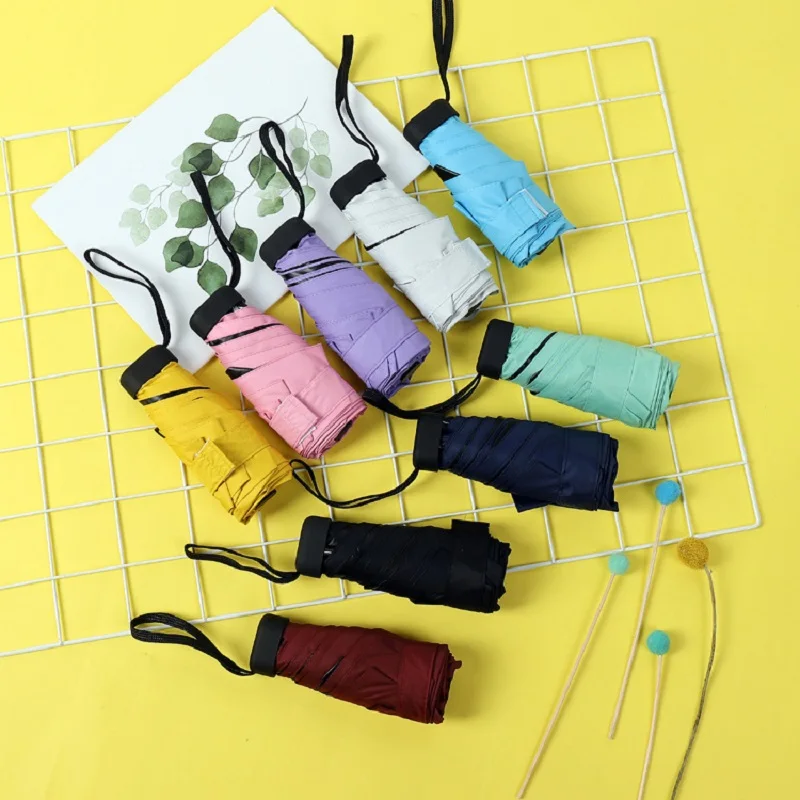 Мини складной зонт ульсветильник маленький карманный зонтик от солнца и дождя