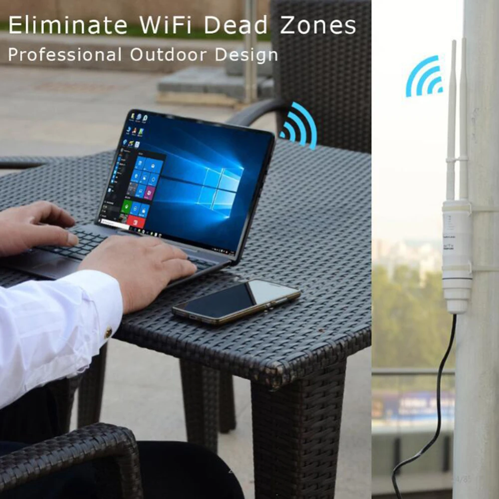 AC600 мощный уличный Wi-Fi роутер/точка доступа/CPE/WISP Беспроводной Wi-Fi ретранслятор двойной Dand 2,4/5 ГГц 12dBi антенна POE