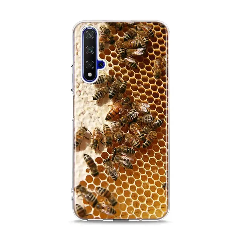 Силиконовый чехол из ТПУ с золотыми сотами honey bee для huawei Honor 10i 9X8X20 10 9 Lite 8 8A 7A 7C Pro Lite чехол для телефона - Цвет: Style 06