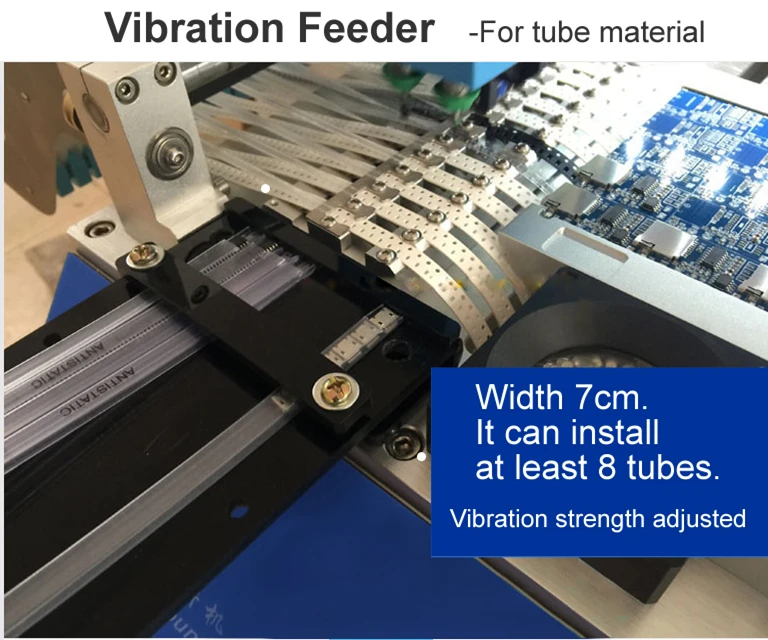 CHMT48VA Vision Desktop SMT Pick and Place Machine + Stick Feeder небольшая партия прототипирования|machine