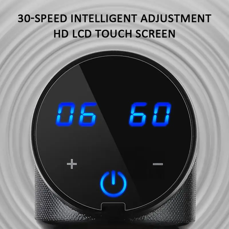 Профессиональный Массажный пистолет ЖК-дисплей массажер для мышц тела глубокая