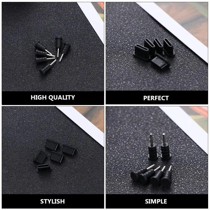 Комплект пылезащитных заглушек для телефона типа C USB порт и разъем наушников 3 5