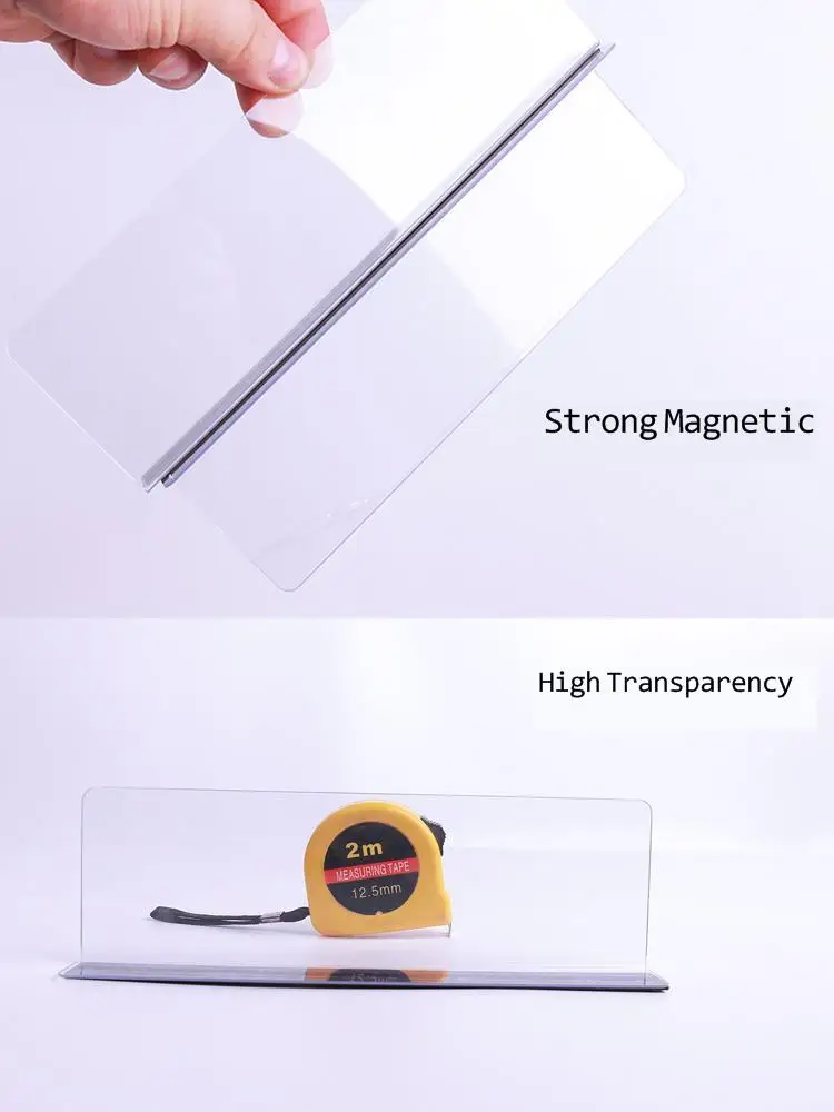 Прозрачный пластиковый L образный делитель для товаров приспособление