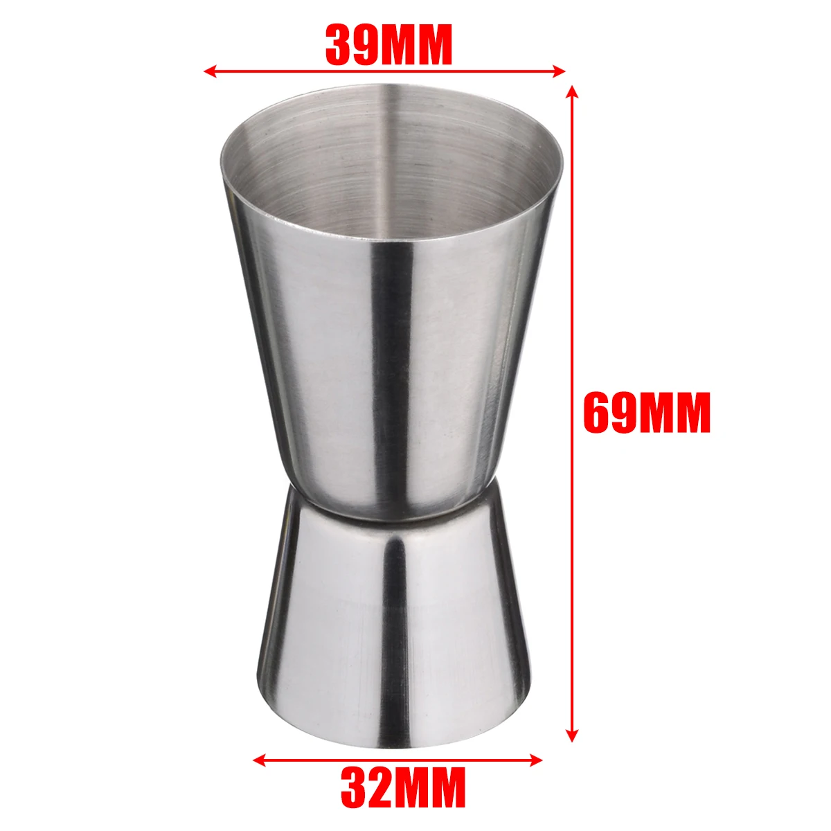 Двухсторонняя чашка для джиггера мерная ликера нержавеющая сталь коктейльный