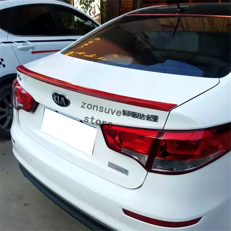 

Подходит для Kia K2 2011-2016 лет спойлер из АБС-пластика углеродного волокна вид заднего багажника крыла автомобиля комплект аксессуаров для куз...