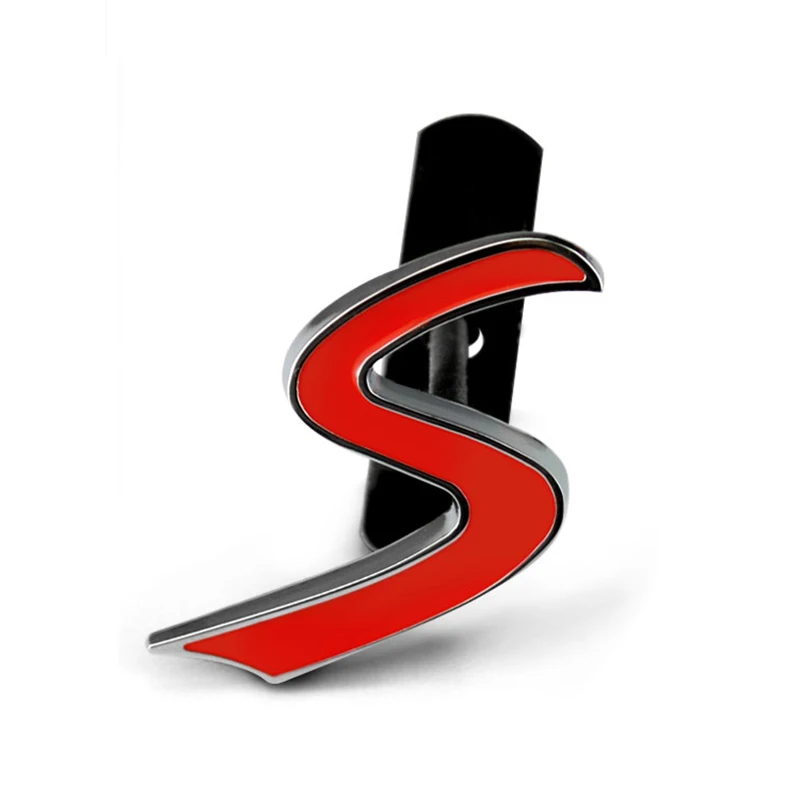 Автомобильные 3D буквы S эмблема наклейки решетка значок для Mini Cooper R50 R53 R55 R56 R60 R61 F54