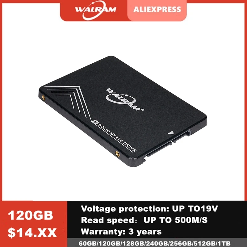 Жесткий диск Walram SATA3 SSD 120 ГБ 240 128 256 480 512 60 Гб ТБ 500 Твердотельный накопитель для