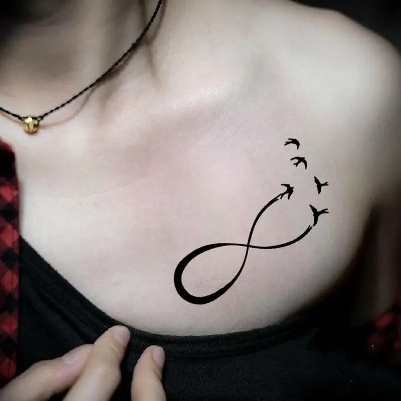 Черная временная татуировка A2T0 черная классическая Водонепроницаемая на тело