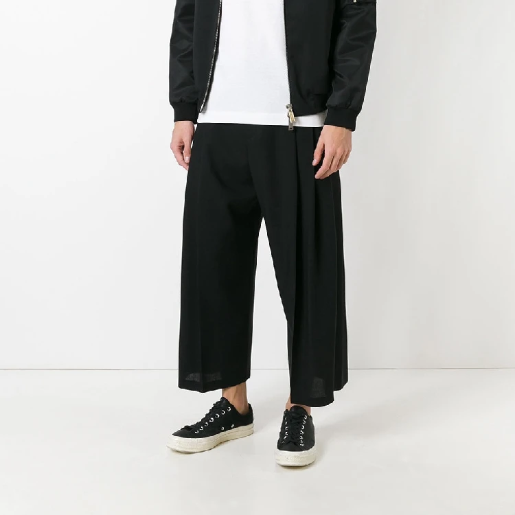 New Men's Clothing Fashion stylist GD fold of slacks and broad-leg trousers plus size singer costumes |