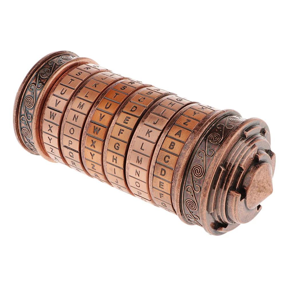 Кодовый ящик с замком да Винчи романтический подарок надпись Escape бронзовый