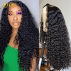 Парик для чернокожих женщин, натуральные волосы на сетке спереди, 13x 4, 30 дюймов, влажные и волнистые