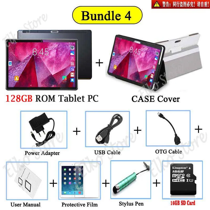 4G LTE Add Case Новинка, 2.5D, двойное закаленное стекло, 4G LTE, 10 дюймов, планшетный ПК, 8 ядер, 6 ГБ ram, 64/128 ГБ rom, Android 9,0, gps, Wifi, Bluetooth, планшет, 10 10,1 - Комплект: 4G LTE Add Case