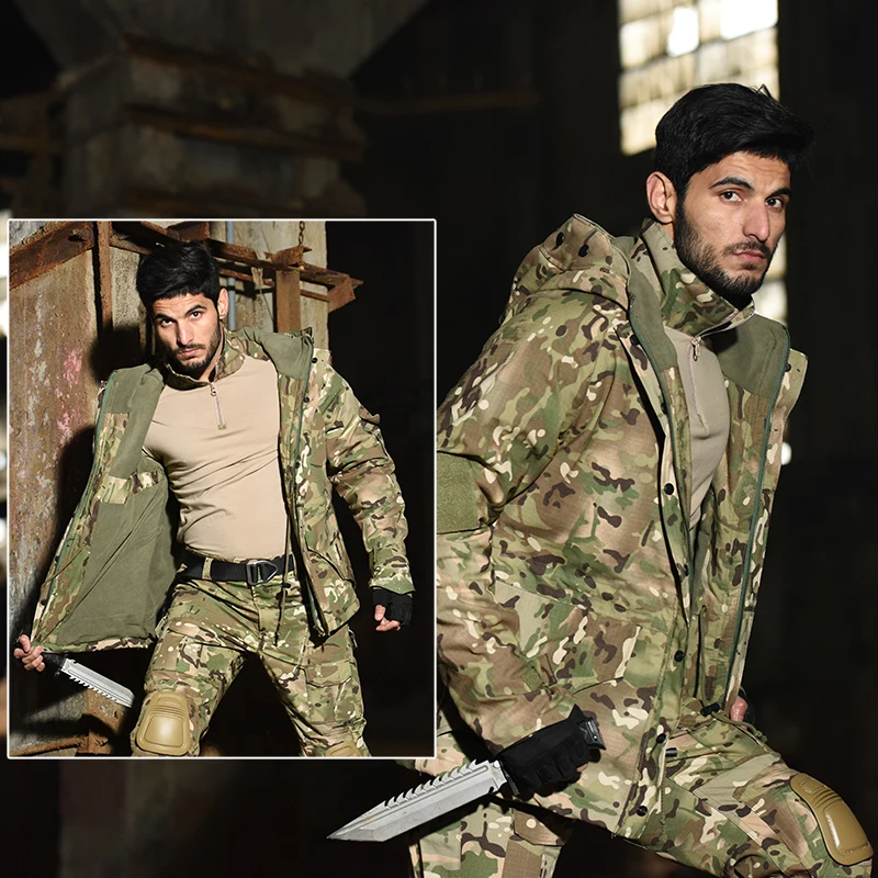 G8 Military Tactical Jackets Men Airfoft Waterproof Windbreaker Jacket Male Hooded Coat Outdoor Fishing/Trekking Hiking | Спорт и