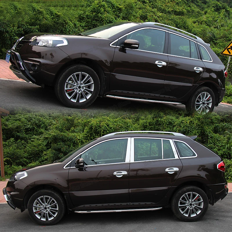 Отделка окон автомобиля из нержавеющей стали lsrtw2017 для renault koleos 2009 2010 2011 2012 2013 2014