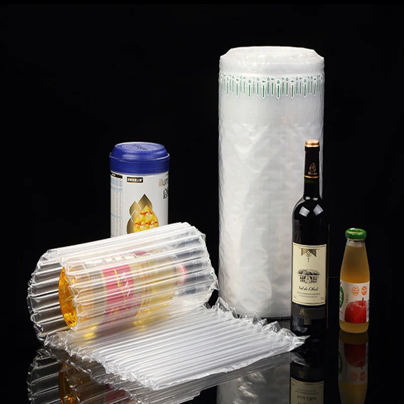 

100 Piece Wine Bottle Protection Packaging Bag Glass Bottle Inflatable Air Column Protection Bag With Inflatable Cylinder