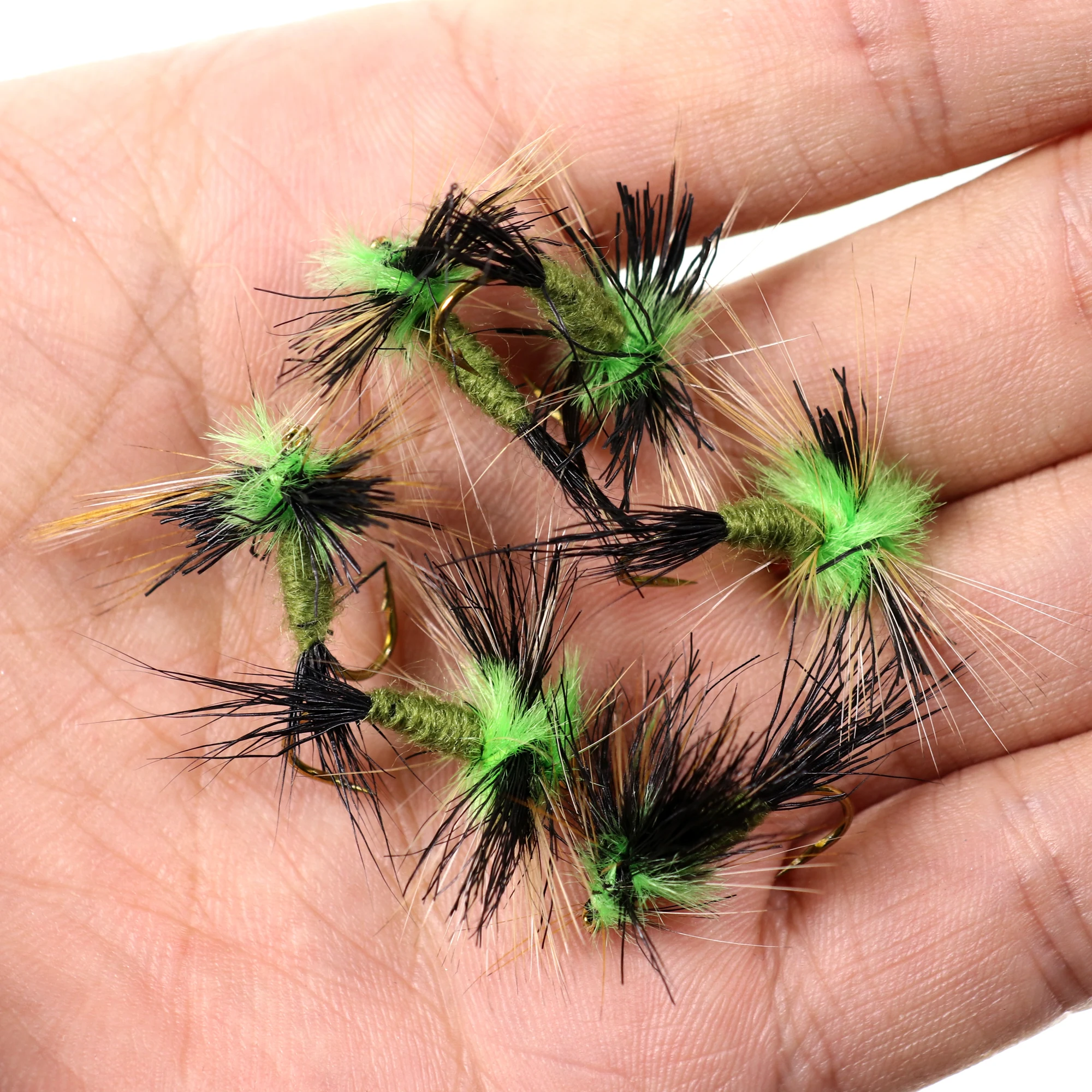 Bimoo 6 шт. #10 Green Drake Spinner Fly Trout Fishing Mayfly сухие мухи | Спорт и развлечения