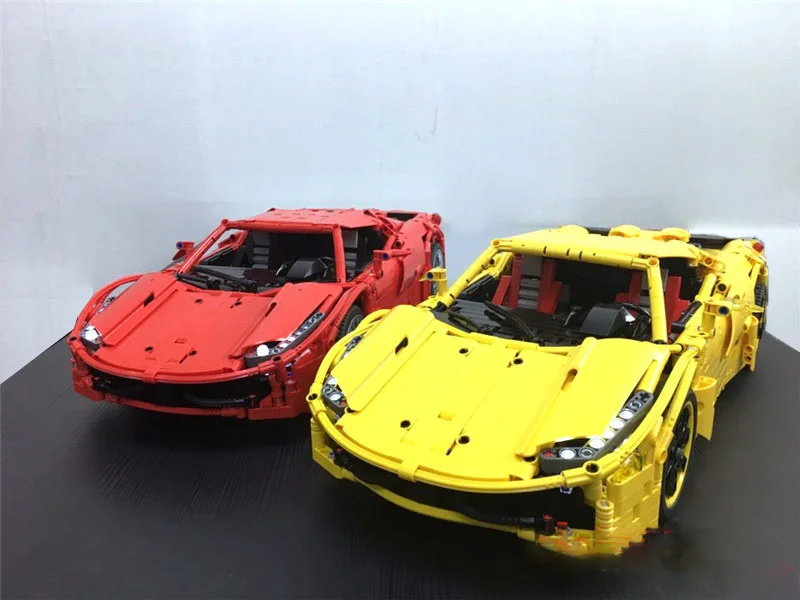 MOCs Моторс функция питания Технические RC супер спортивные машины автомобиль MOC-1767 Феррары 458 строительные Конструкторы Кирпичи DIY игрушки