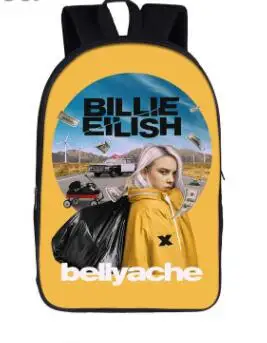 Mochila Bilie eilish студенческий рюкзак креативный полиэстер удобный большой емкости рюкзак на плечо - Color: 6