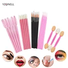 50 шт. одноразовая Кисть для макияжа, подводка для глаз, тени для век, искусственные микро-аппликаторы, инструменты для наращивания ресниц