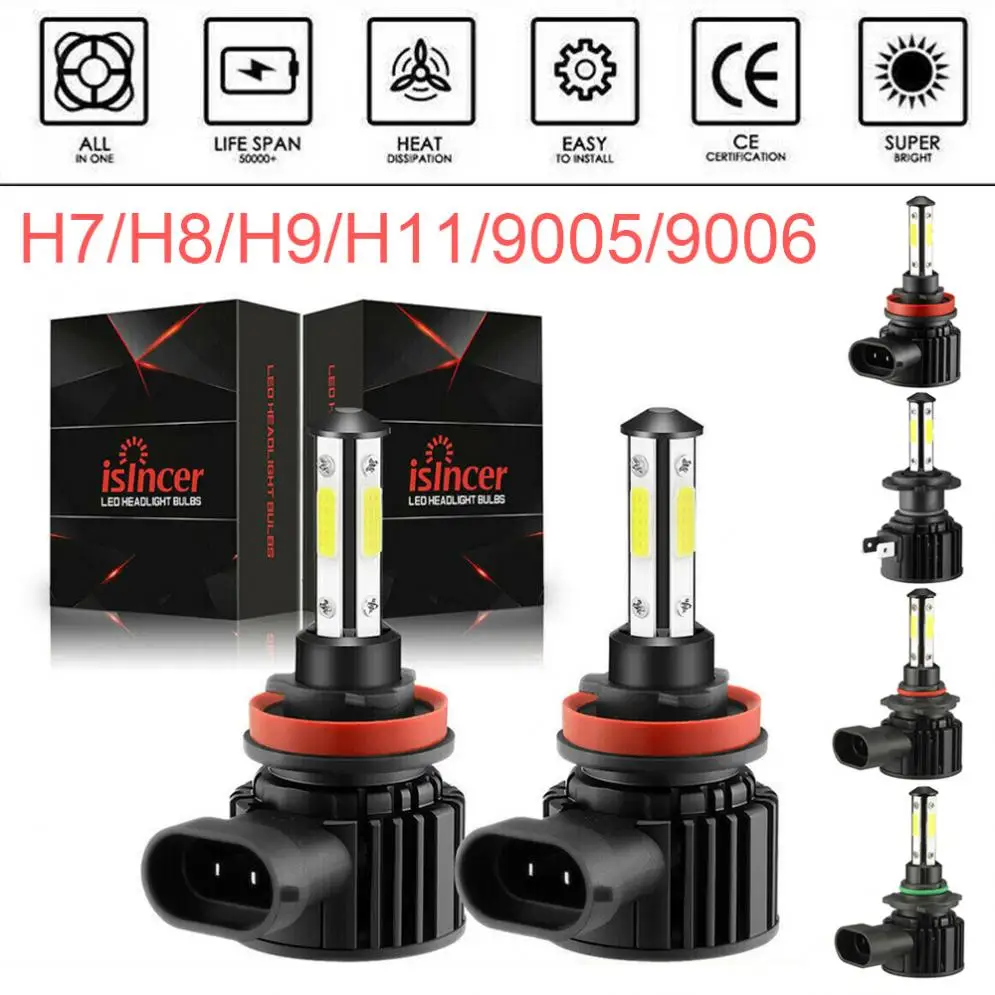 

2pcs H7 H8 H9 H11 9005 9006 Led 12V Mini Headlights Lamp 20000Lm High Brightness Led Car Lights Bulbs