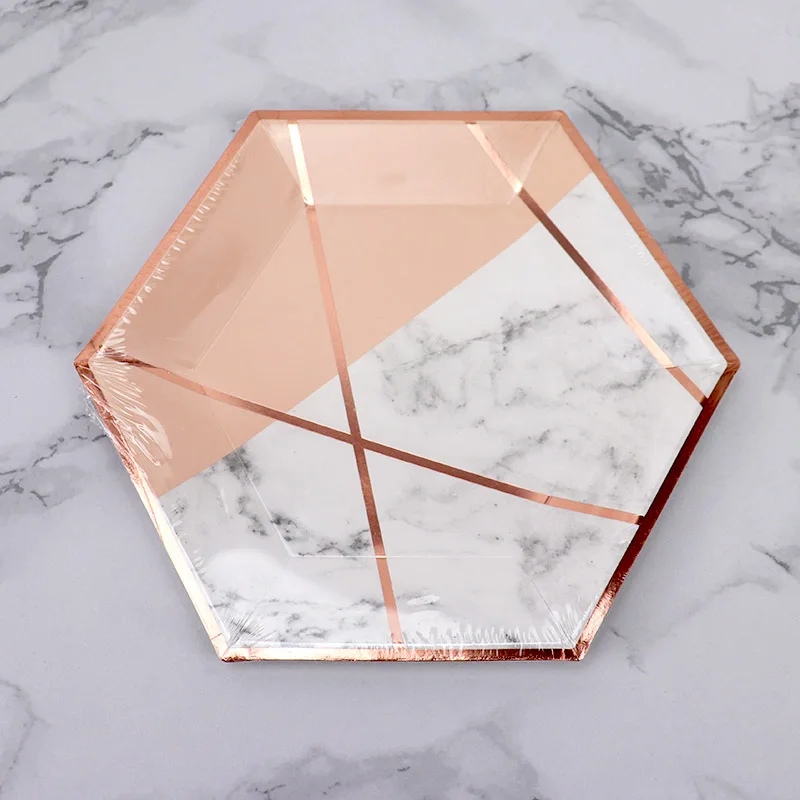 10inch plate 8pcs Золотая фольга мрамор одноразовые посуда бумажные тарелки для вечеринки чашки, ребенок, душ бумага для питья соломинки свадебные принадлежности - Цвет: 10inch plate 8pcs