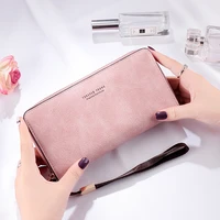 long lady wallet female purses soft pu leather mobile phone wallet for women large capacity luxury elegant zipper clutch