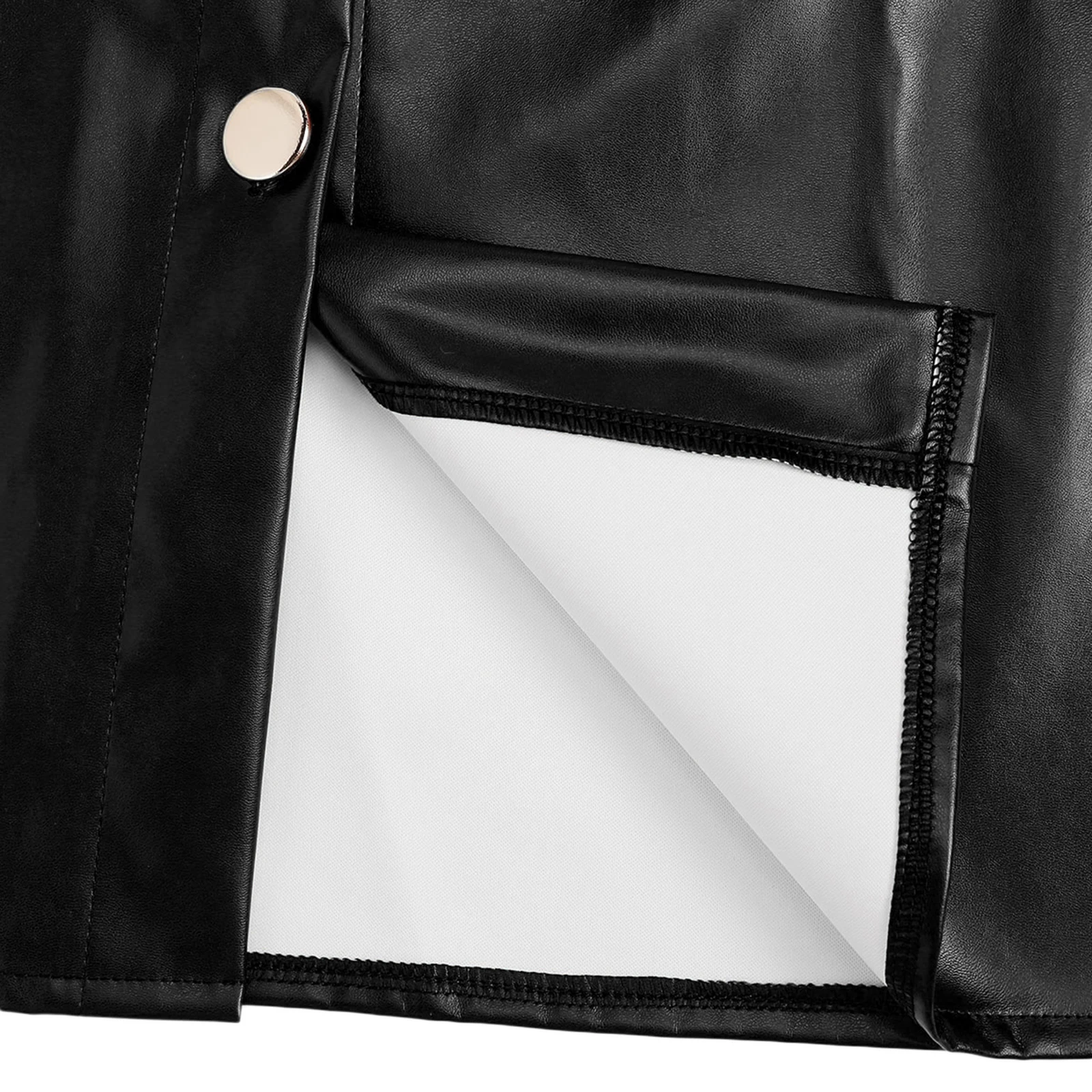 

2020 New Fashion Women Mid-calf A-line Skirt Elegant Solid Color Button High Waist Clothes PU Skirt Streetwear All-match Clothes