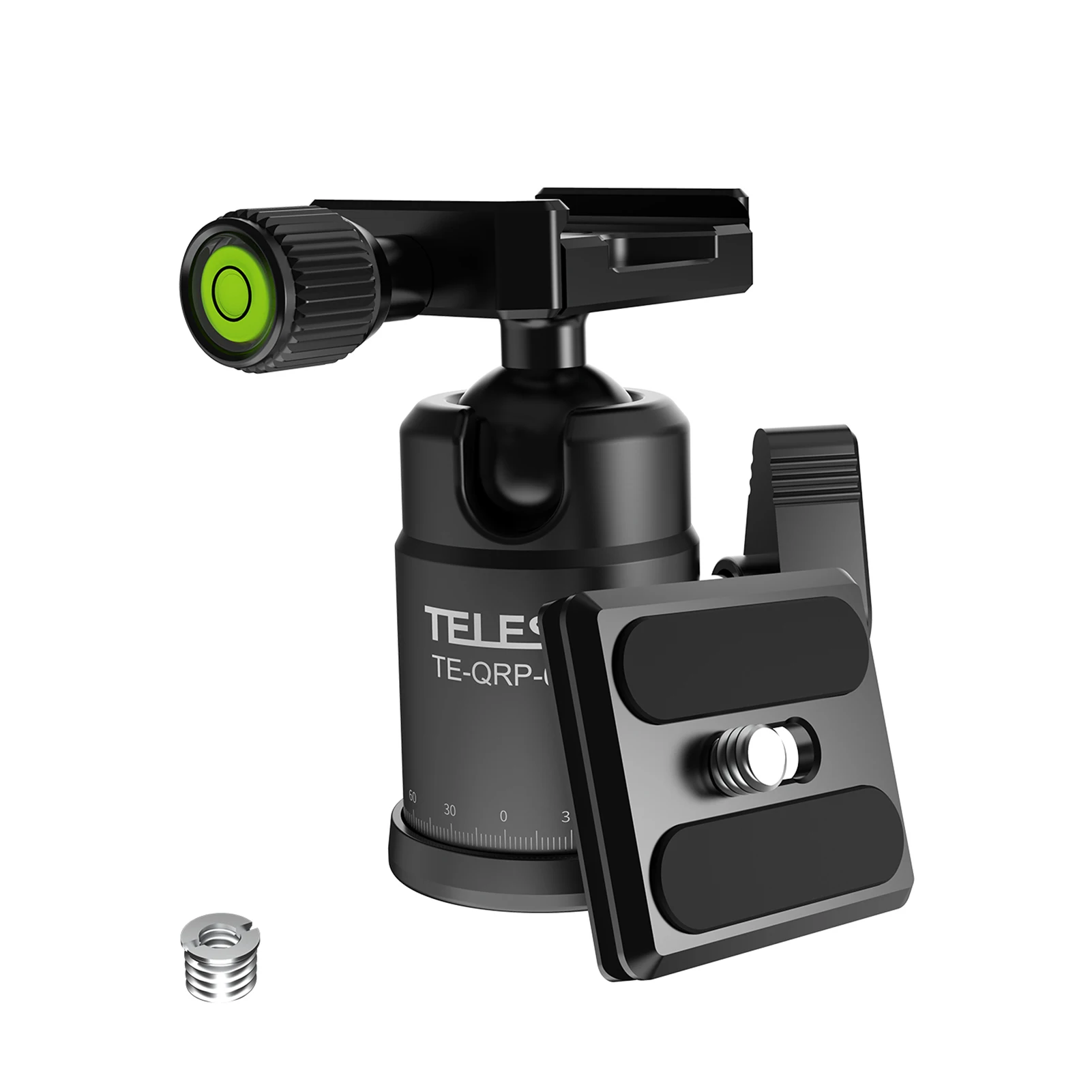 

Mini Magnalium Alloy Panoramic Ball Head Damper Tripod Head 8KG Load QR Ball Head 1/4&3/8In Adapter Screw for Camera Photography