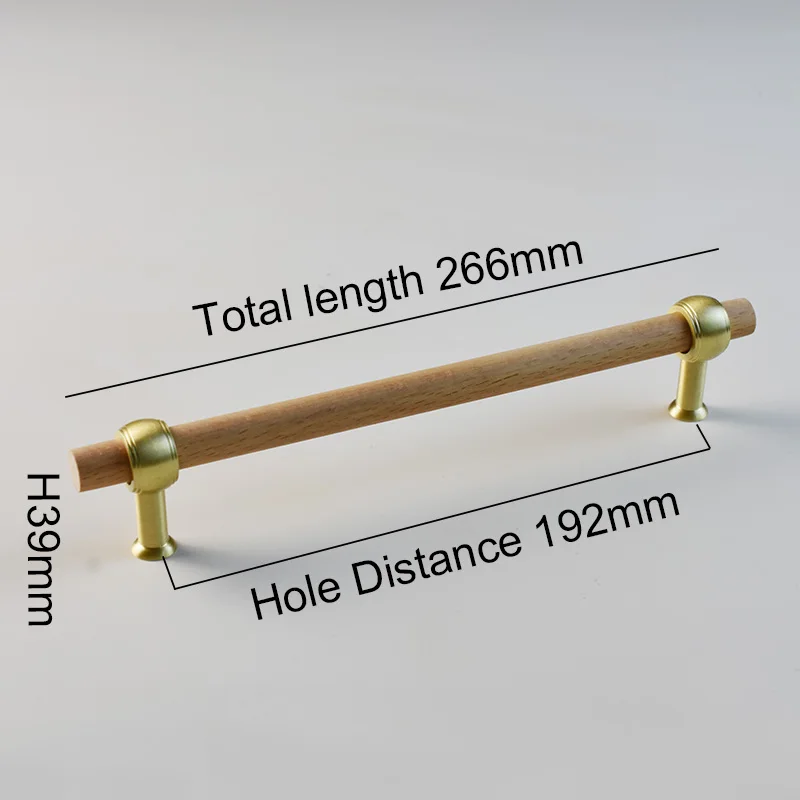 

Деревянные ручки для мебели из натурального бука, выдвижные ящики, кухонные шкафы, ручки для комода, золотые латунные ручки