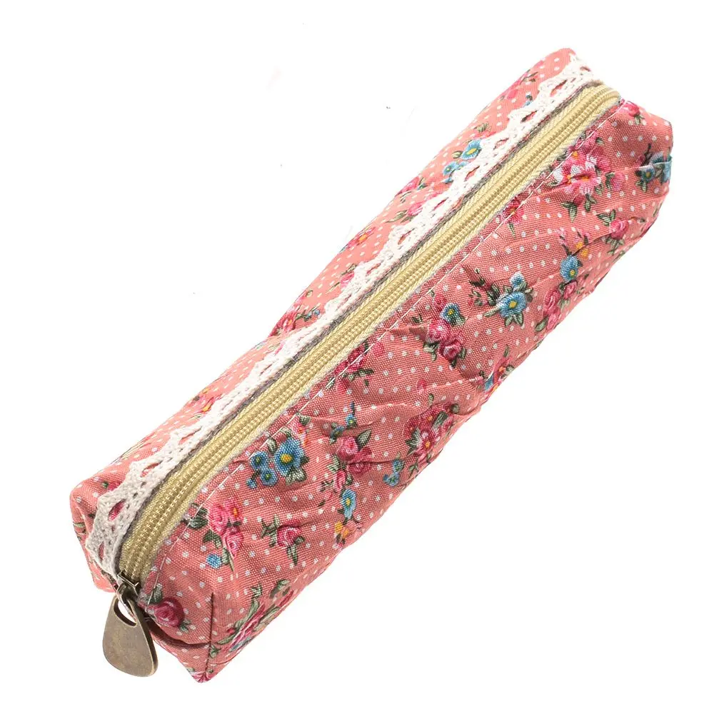 Модный миниатюрный цветочный кружевной пенал в стиле ретро чехол для ручек