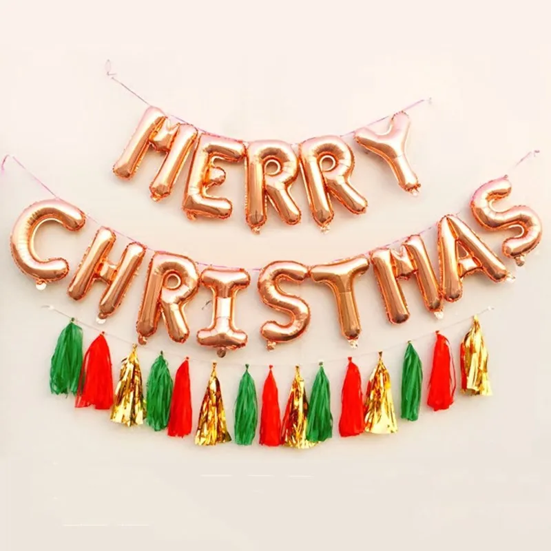 14 шт. 16 дюймов письмо Фольга воздушные шары с Рождеством Алфавит воздушный шар