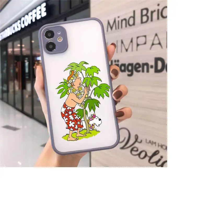 

The Adventures of Tintin Phone Case Matte For iPhone 12 Mini 11 Pro XR XS Max 7 8 Plus X Hard PC Back Cover