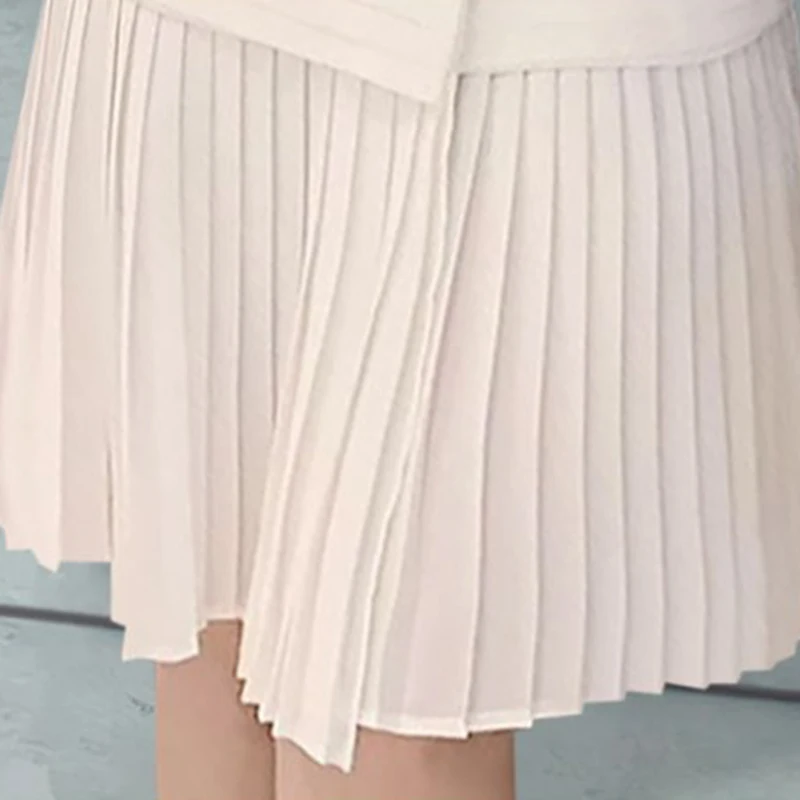 

GALCAUR Temperament Patchwork Coat For Women Lapel Slim Long Sleeve High Waist Lace Up Ruched Hem Coats Female 2020 Fashion Tide