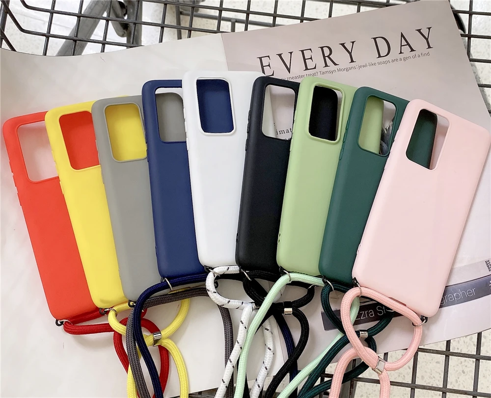 strap cord lanyard phone cases for samsung galaxy s6 s7 edge s8 s9 s10 s10e s21 s20 fe note 8 9 10 plus lite 20 ultra 5g cover free global shipping