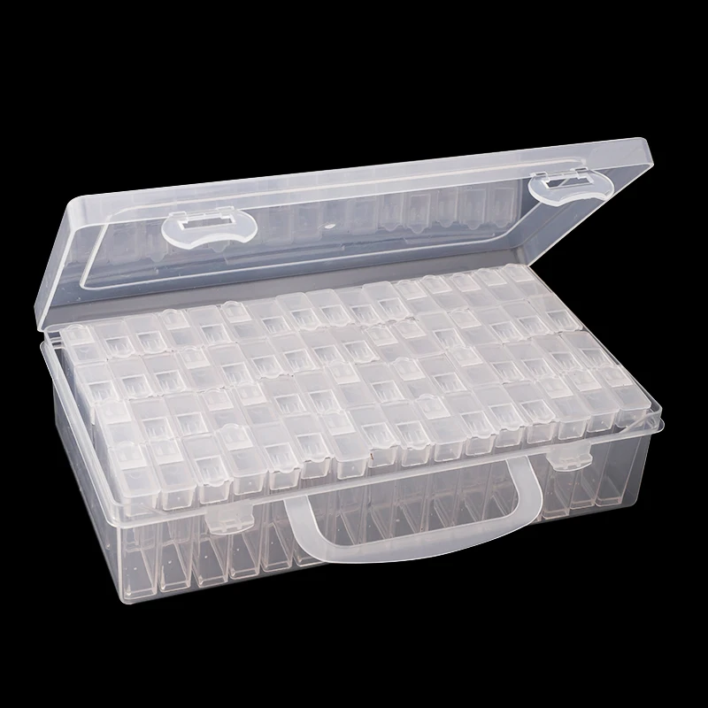 64/28 Grids 5d Diamond Painting Accessories Storage Box Drill Transparent Container | Дом и сад