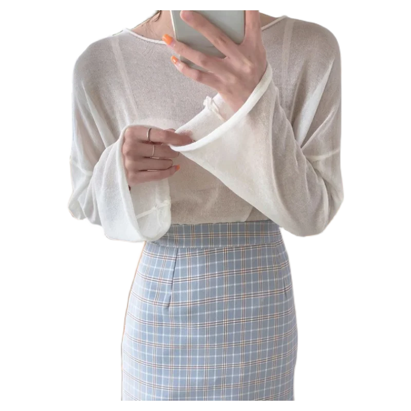 

2020 New Summer Sun Protection Loose Half Short Sleeve Female BF Mid-Length Student All-Matching T-shirt Top