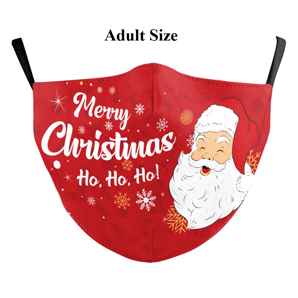 Многоразовая моющаяся маска для рта с 3d принтом Счастливого Рождества лося Wapiti