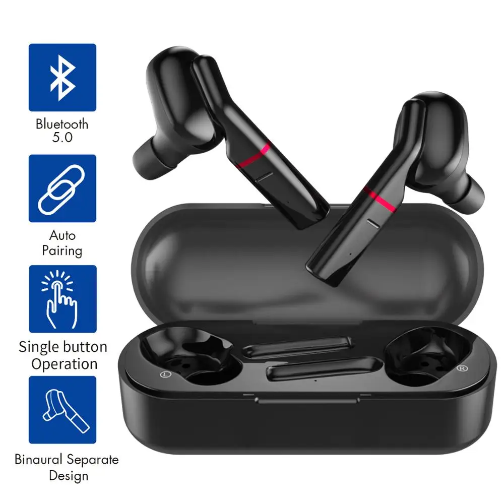 Мобильный телефон Универсальная TWS Bluetooth 5 0 гарнитура с зарядным боксом