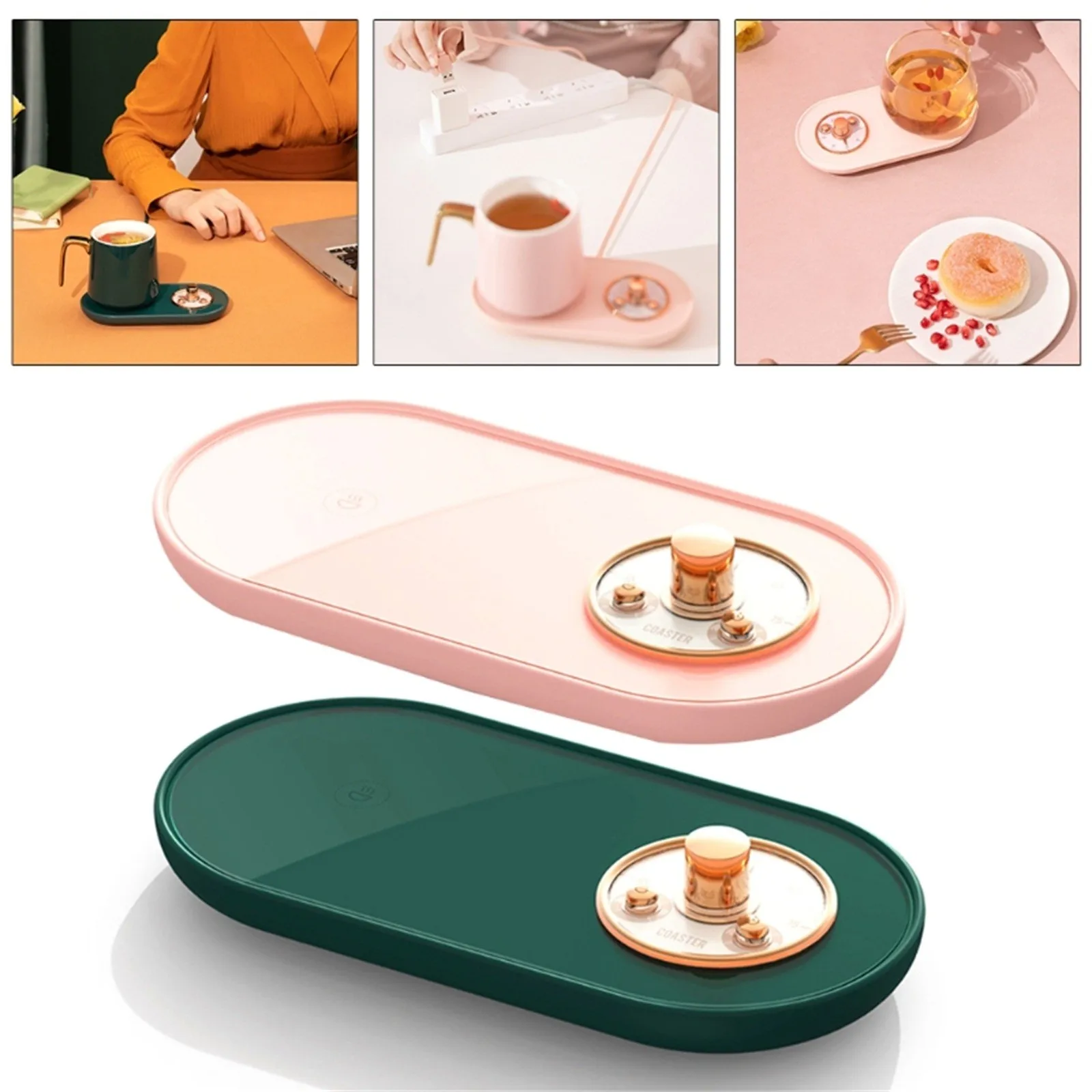 

Usb Warmer Pad Warm Cup Mat Heating Device Office Coffee Tea Warmer Pad Mat Table Pu Heat-resistant Electric Insulation Coaster