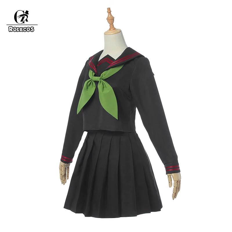 ROLECOS аниме демон Slayer Косплей Yukata Kimetsu no Yaiba Костюм Kamado Nezuko школьная форма топ + юбка