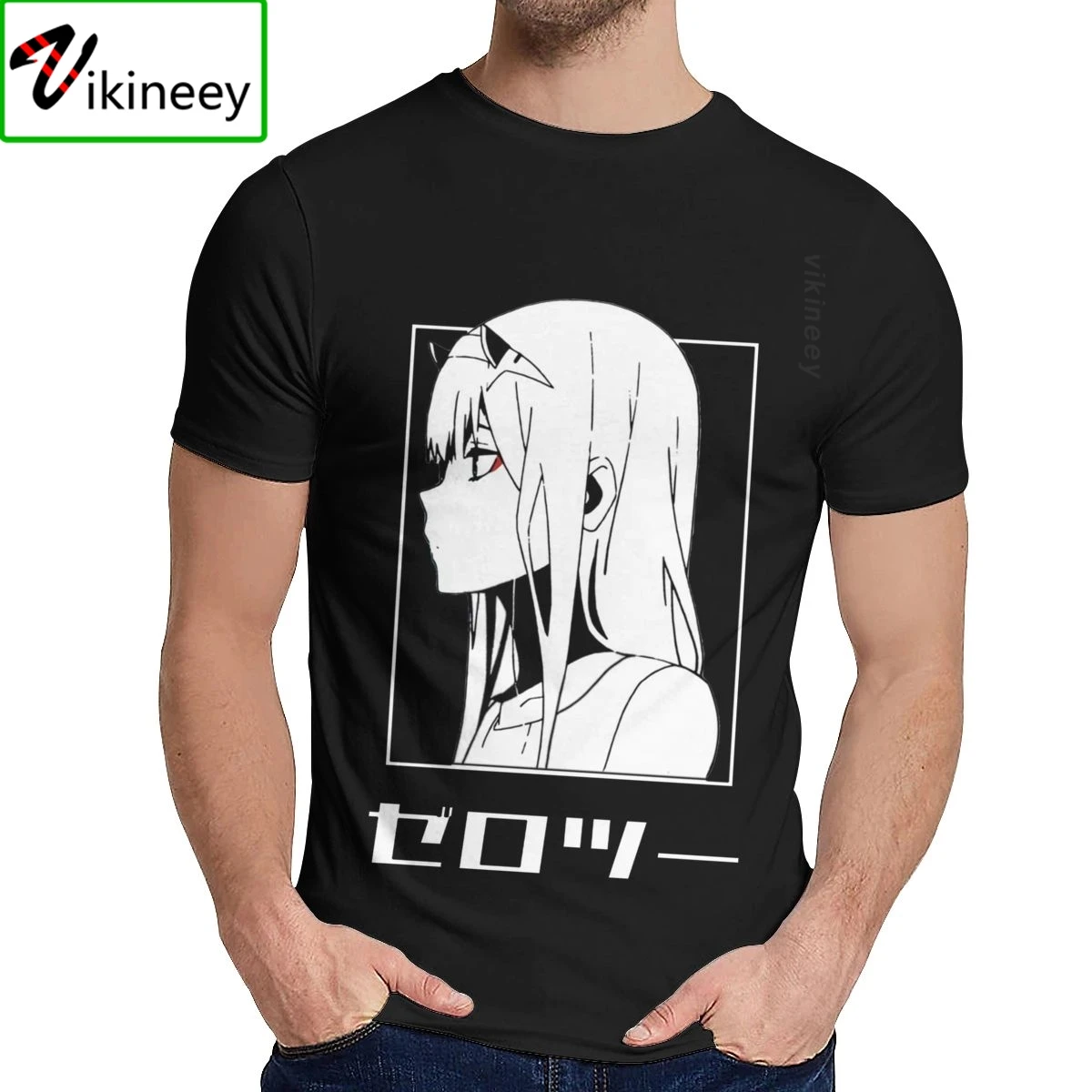 Футболка Рубашки Darling в FranXX ноль два тонкий уникального дизайна с круглым вырезом