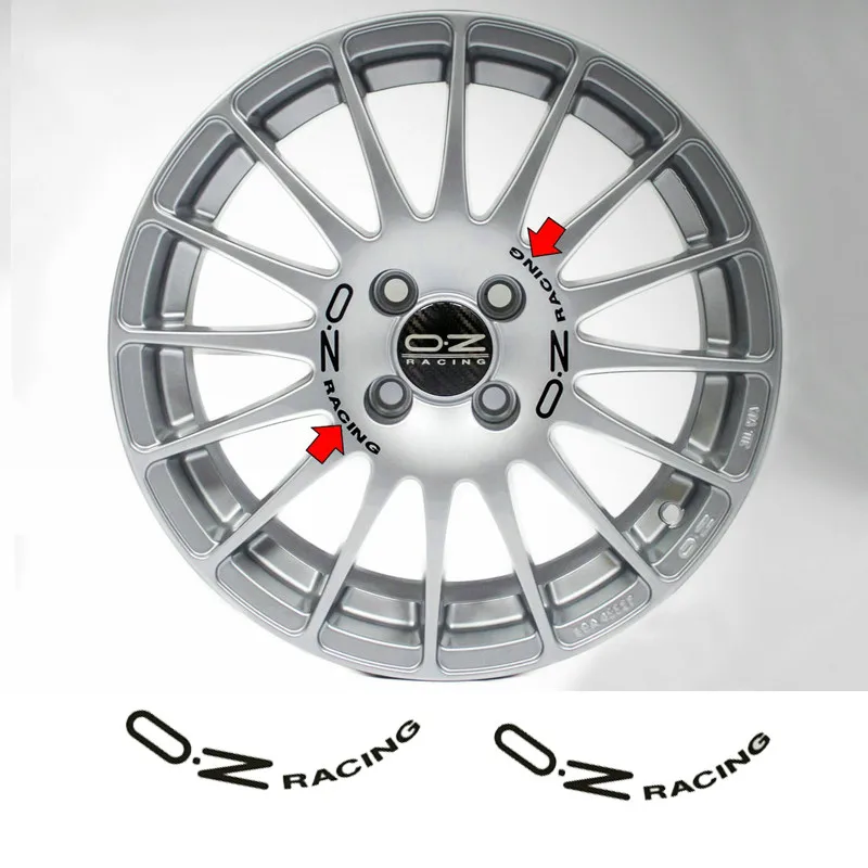 

Classic Design Racing Wheel Stickerfor OZ Rally Racing Wheels Spoke StickersCar Bumper Window Waterproof Auto Sunscreenkk11*3cm