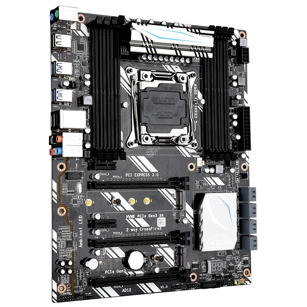 X99 D8 расческа материнская плата набор с LGA2011 3 Xeon E5 2678 V3 2678V3 CPU 4X8GB = 32GB 2400MHz DDR4 ECC REG 4