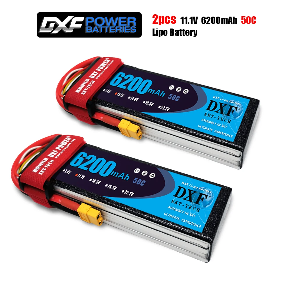 Аккумулятор DXF 3S 11 1 В 6200 мА · ч 50C-100C Lipo XT60 T Deans XT90 EC5 для дрона FPV самолета гоночного