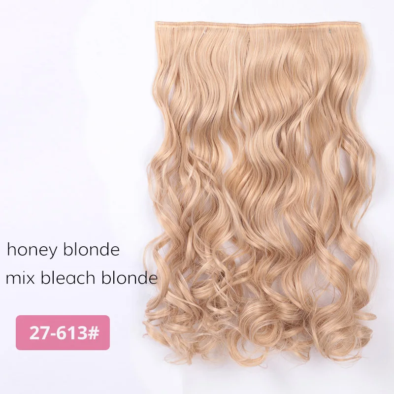 27-613 AISI BEAUTY, Синтетические длинные прямые волосы для наращивания, 5 зажимов, 1 шт., волосы для наращивания, высокотемпературные волосы для женщин - Цвет: 27-613