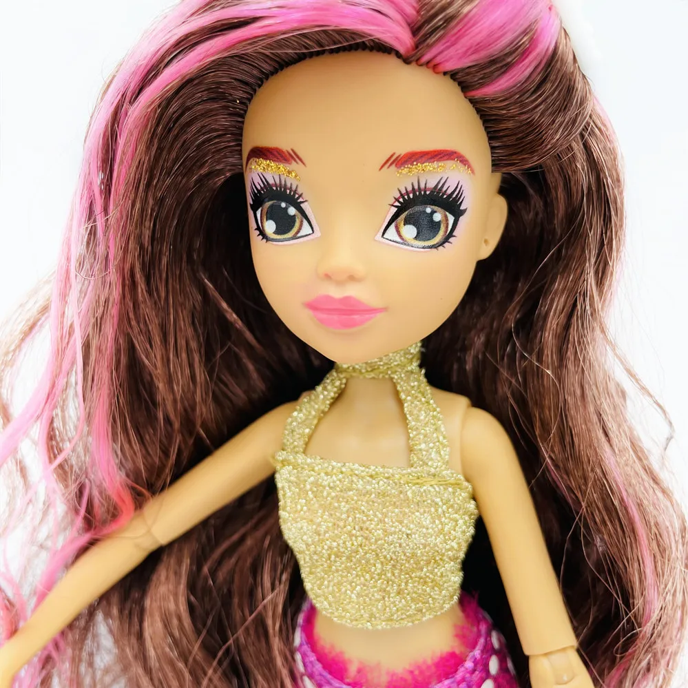 

new 28cm Original princess mermaid long hair violet blue Fish tail doll 7 joints Fashion Doll beautiful Best Gift for Child