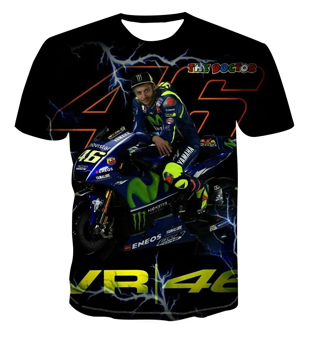 

2021 Fashion Men's 3D T shirt Street Casual Short sleeve 3D Print Motorcycle Pattern Short sleeve Fashion Funny Men's T shirt