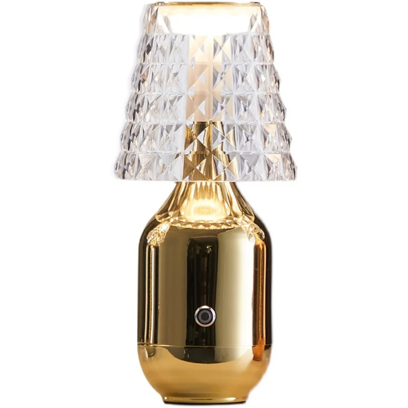 Новая Металлическая акриловая ресторанная настольная лампа беспроводной