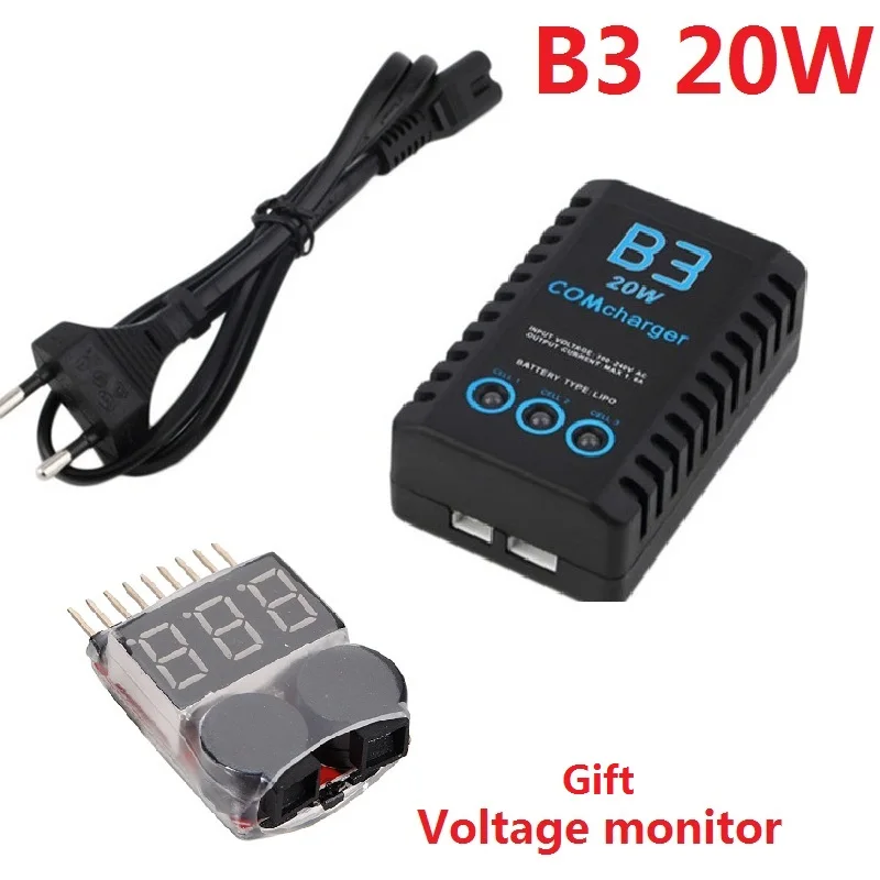 

IMAX B3 20W 11.1V 2S- 3S Lipo Battery Balance Charger + AU UK EU US Plug with Voltage monitor